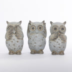 Speak No Evil, Hear No Evil & See No Evil Garden Accessories on a white background 