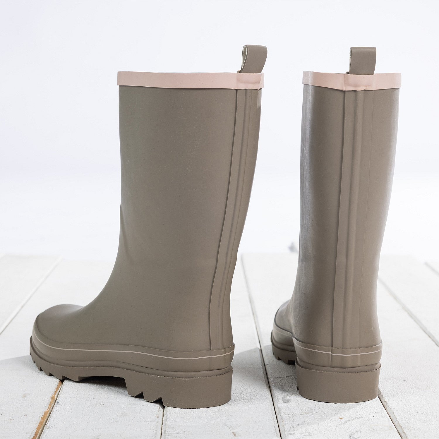 Outsidings Mid-Calf Rose Taupe  Gumboot