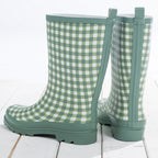 Outsidings Mid-Calf Gingham Gumboot