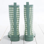 Outsidings Mid-Calf Gingham Gumboot