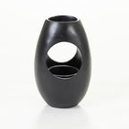 Black rain curtain LED water feature with an oval open-centre design, shown on a white background.