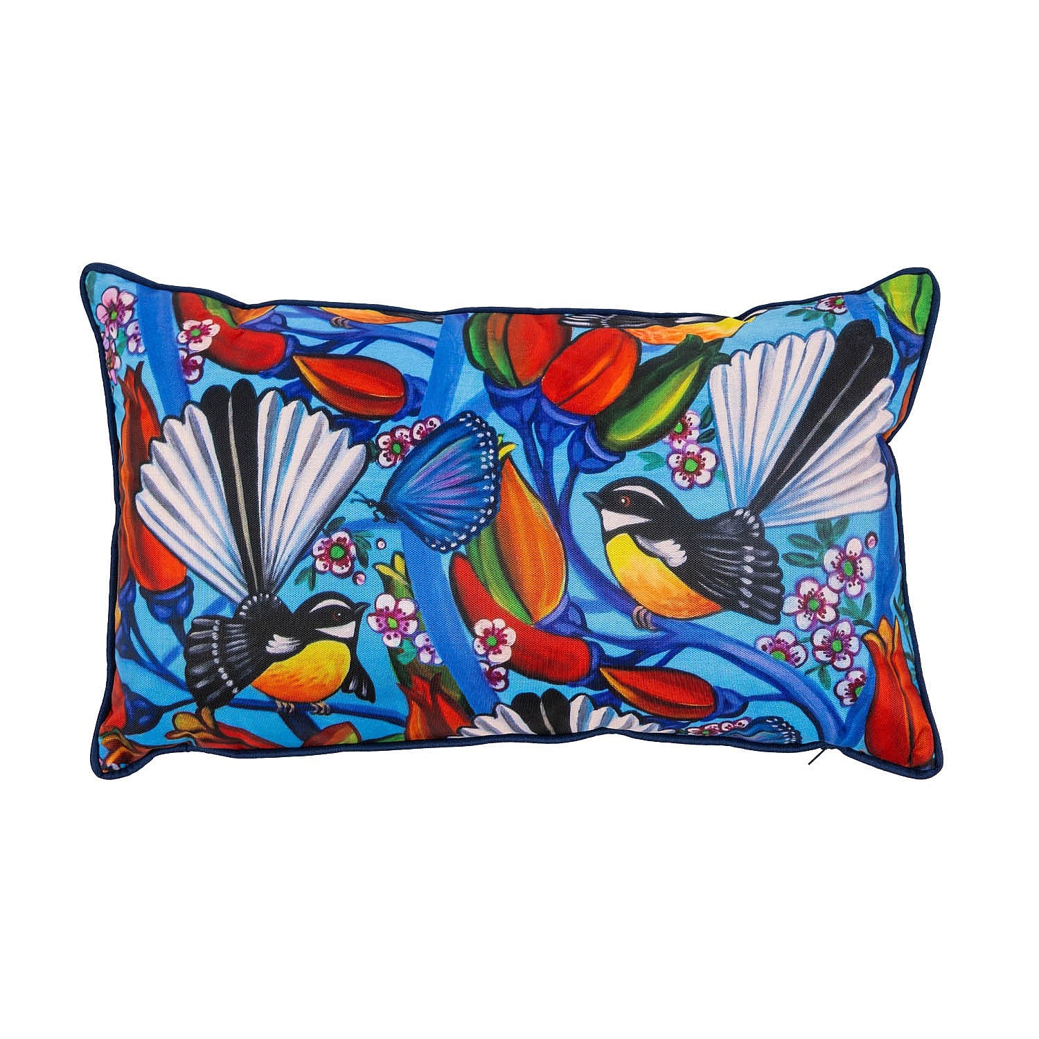 Design Plus Kiwiana Indoor/Outdoor Breakfast Cushion Piwakawaka