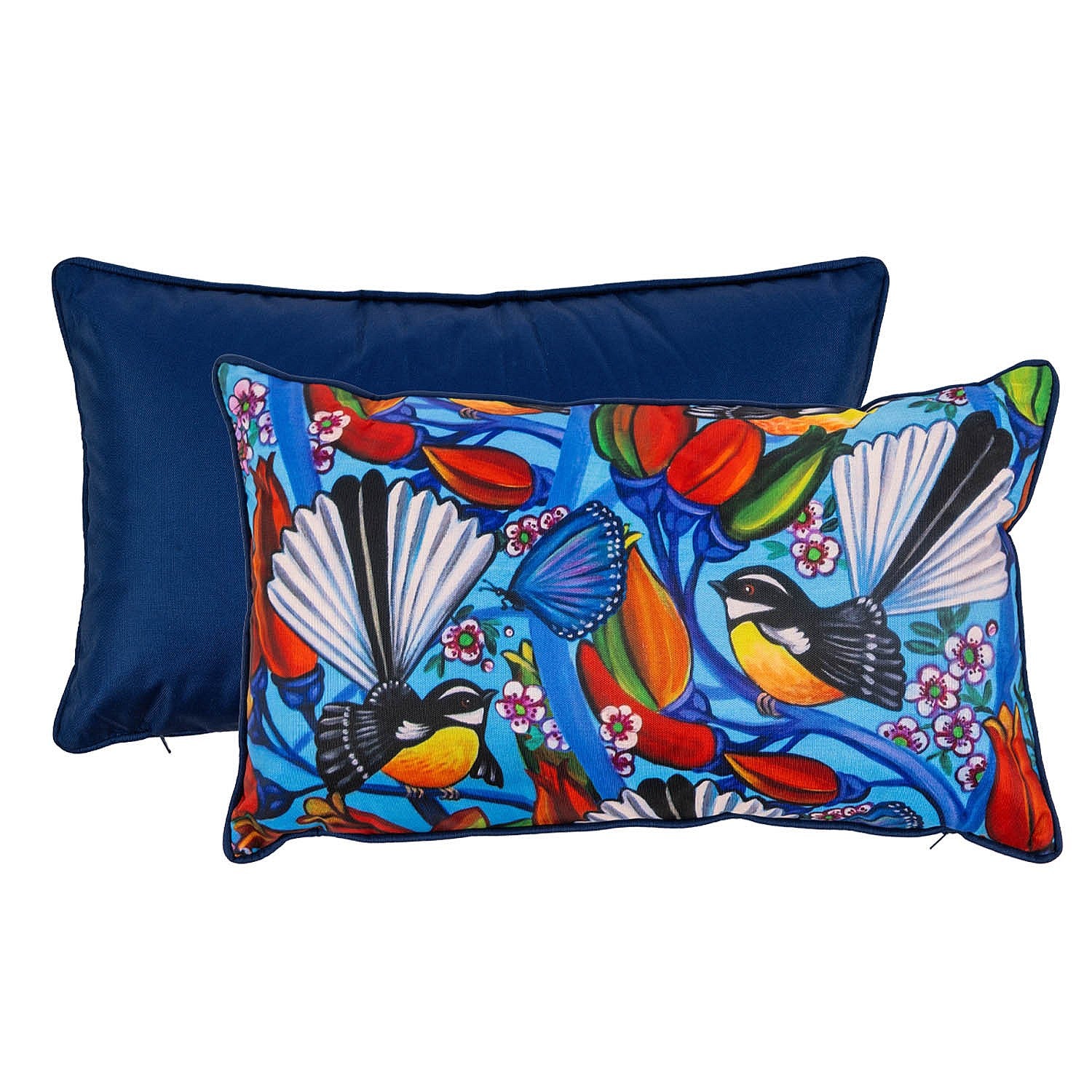 Design Plus Kiwiana Indoor/Outdoor Breakfast Cushion Piwakawaka
