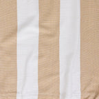 Close-up of the natural and white striped hammock fabric showing the woven texture.