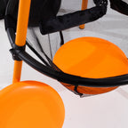 Play the Field Disc Target Game featuring two orange and black netted targets with black and orange flying discs.