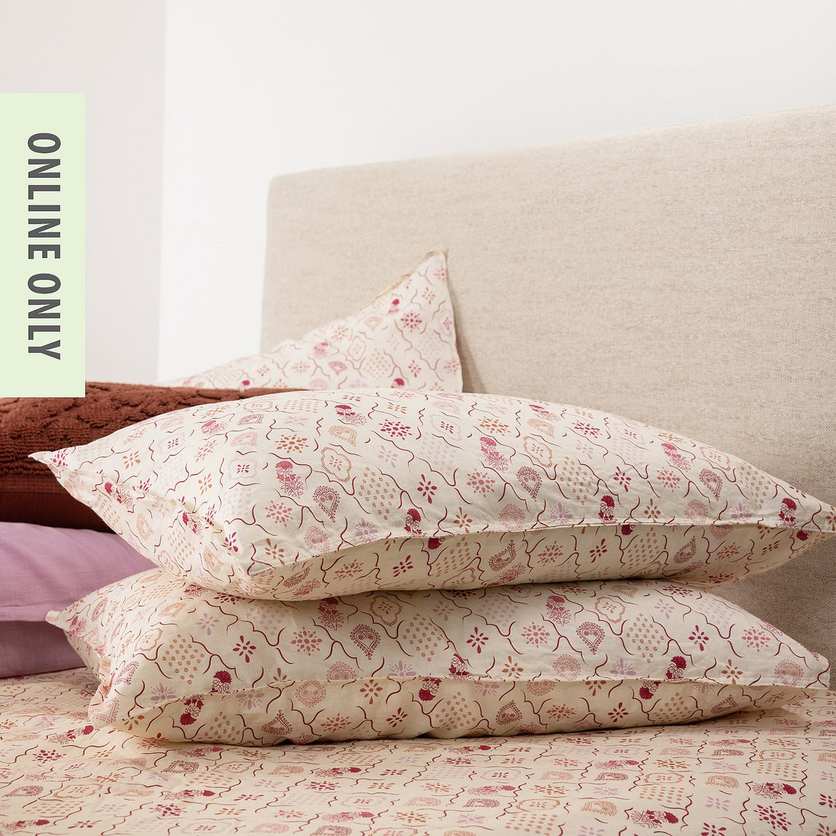 Amparo Veronica 100% French Flax Linen Pillowcase Pair