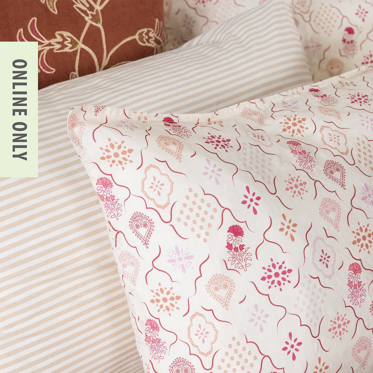 Amparo Veronica 100% French Flax Linen Pillowcase Pair