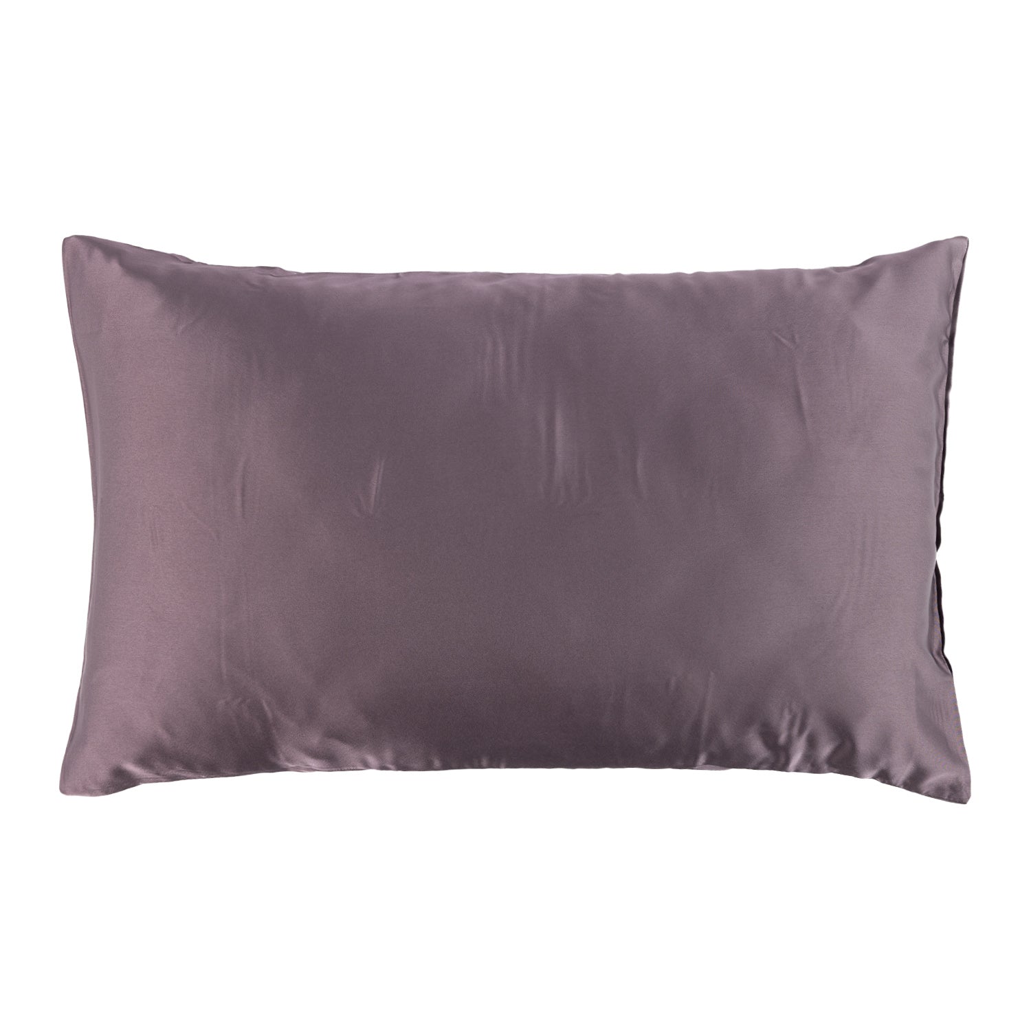 A smooth lavender pillowcase with a satin-like finish is shown against a plain light background.