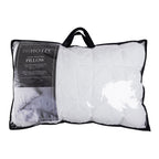 Dr Hotel Luxury Pinch Pleat Pillow packaged in a clear carry bag, featuring a plush high-loft design with elegant pinch-pleat detailing.