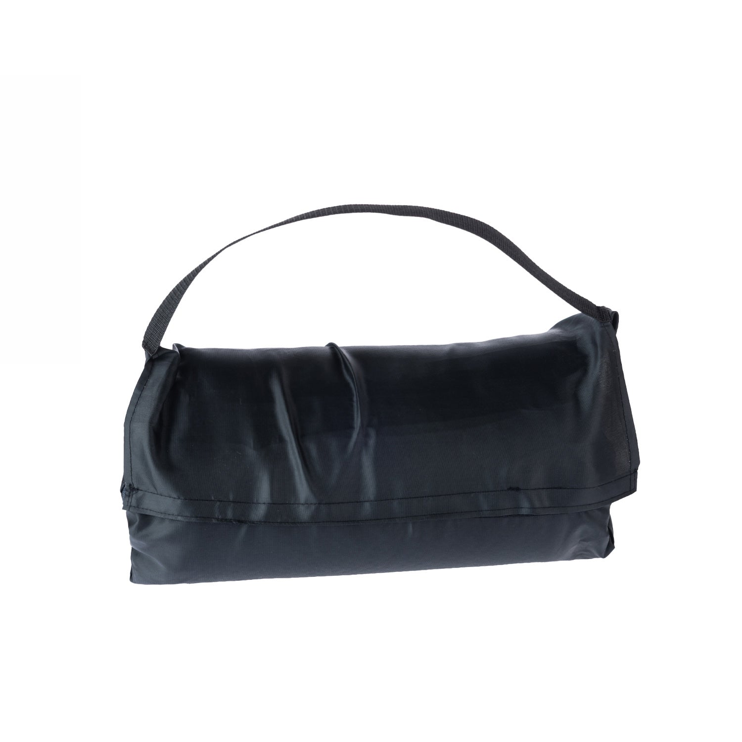 Black fabric carry bag with a shoulder strap, designed for convenient storage and transport of a contour pillow.
