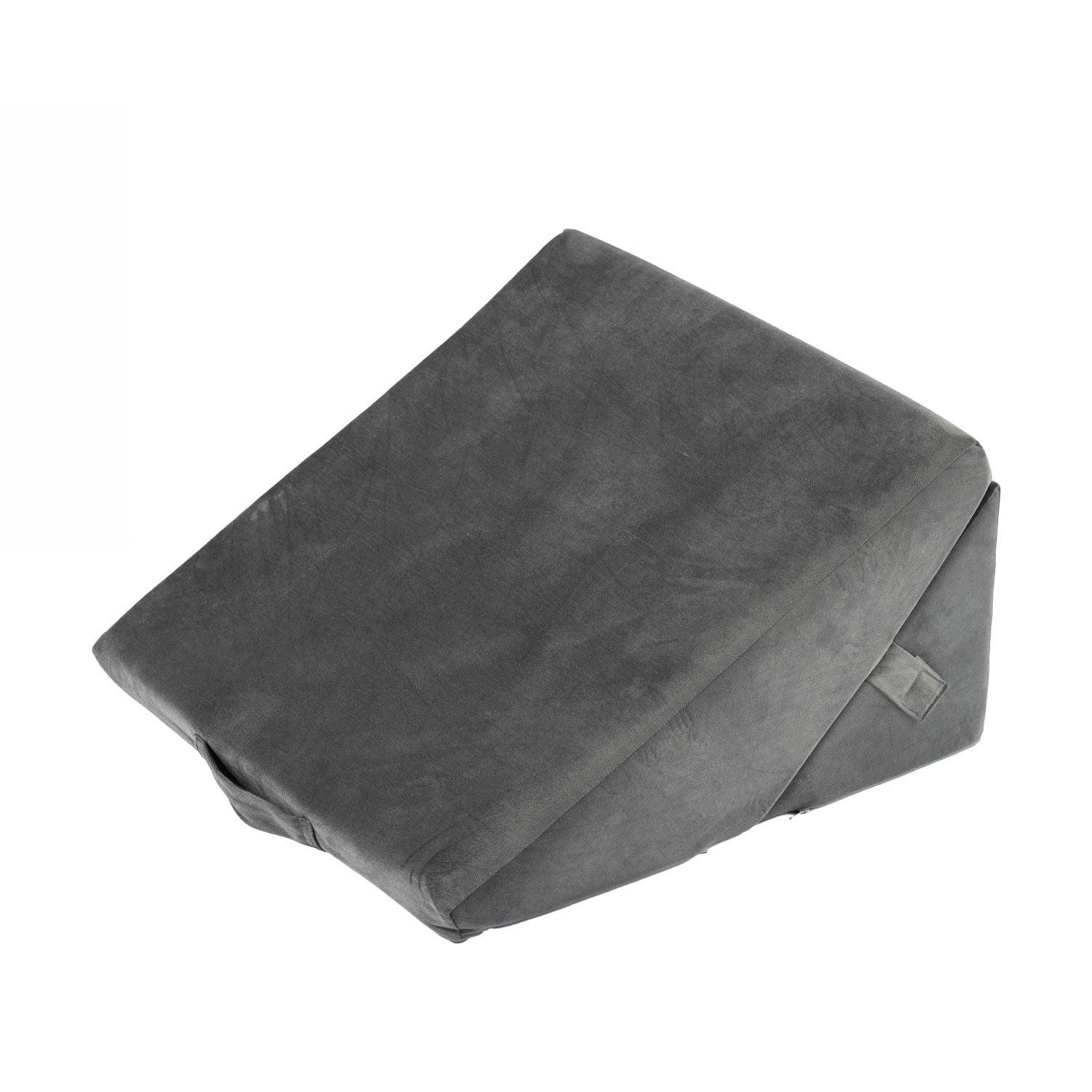 Grey Solace Multi-Purpose Wedge Support Pillow shown in a lower angled configuration.