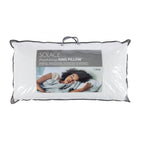 Solace FreshSleep King Pillow in white packaging with grey trim, carry handle, and front product label.