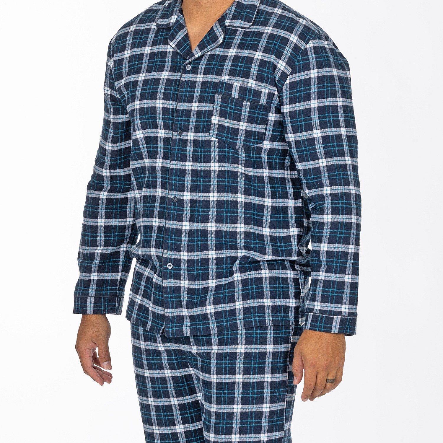 bb&b Sleep Multi Check Navy Men's PJ Set