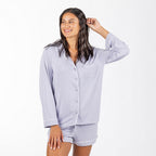 bb&b Sleep Viscose PJ Shirt & Shorts Set With Trim