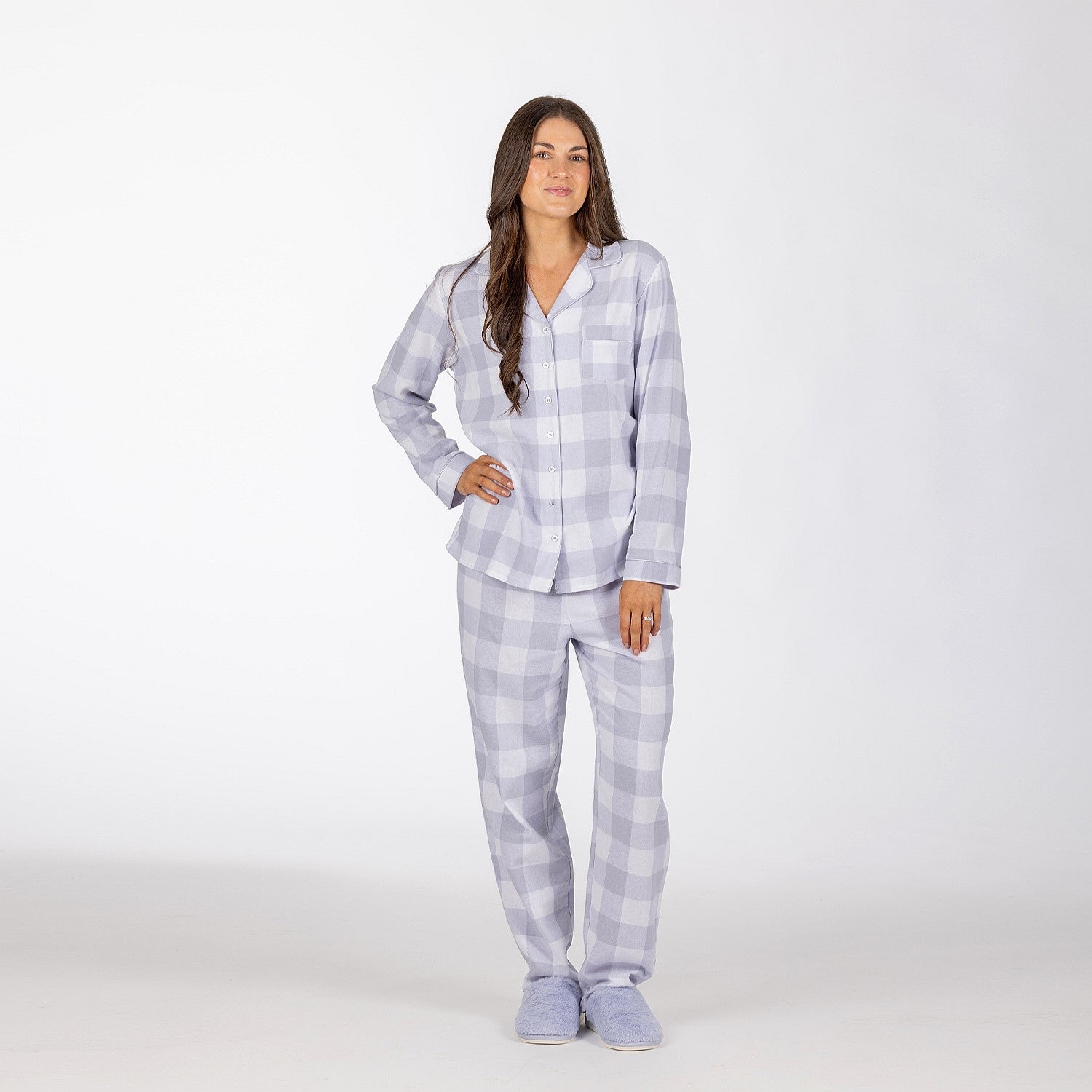 bb&b Sleep Lilac Check Out Flannelette PJ Set