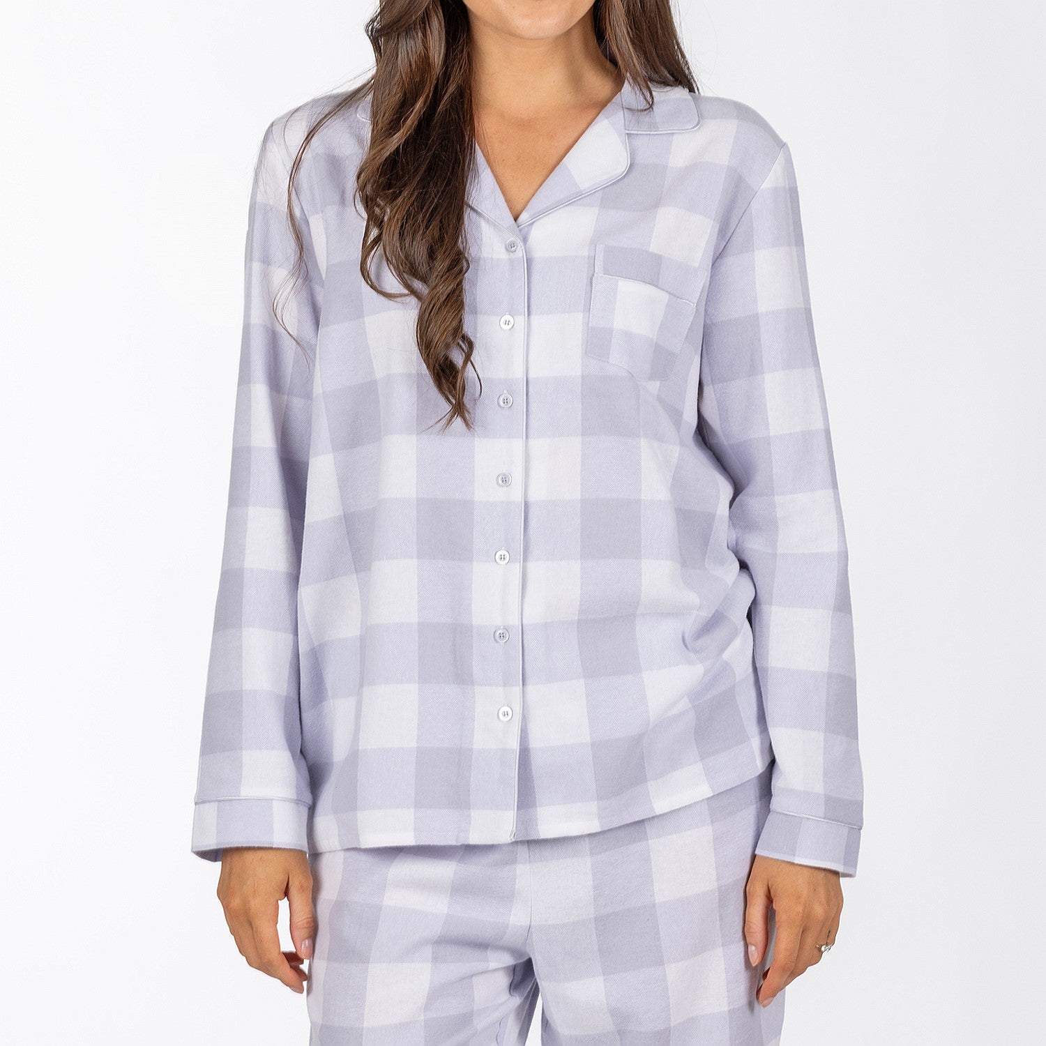 bb&b Sleep Lilac Check Out Flannelette PJ Set
