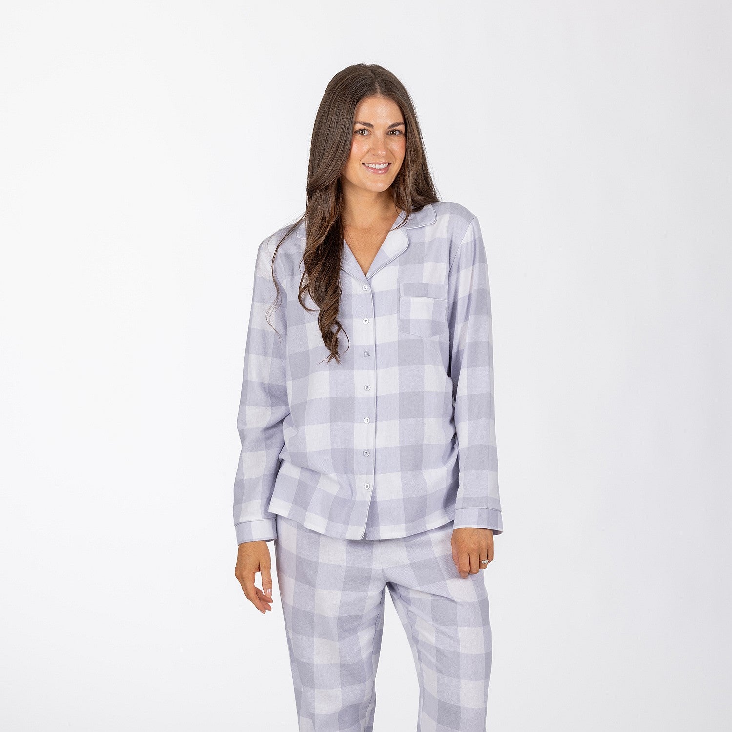 bb&b Sleep Lilac Check Out Flannelette PJ Set