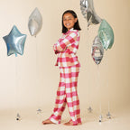 bb&b Sleep Kids Fuchsia Check Flannelette Pj Set