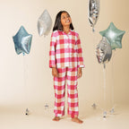 bb&b Sleep Kids Fuchsia Check Flannelette Pj Set