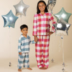 bb&b Sleep Kids Fuchsia Check Flannelette Pj Set