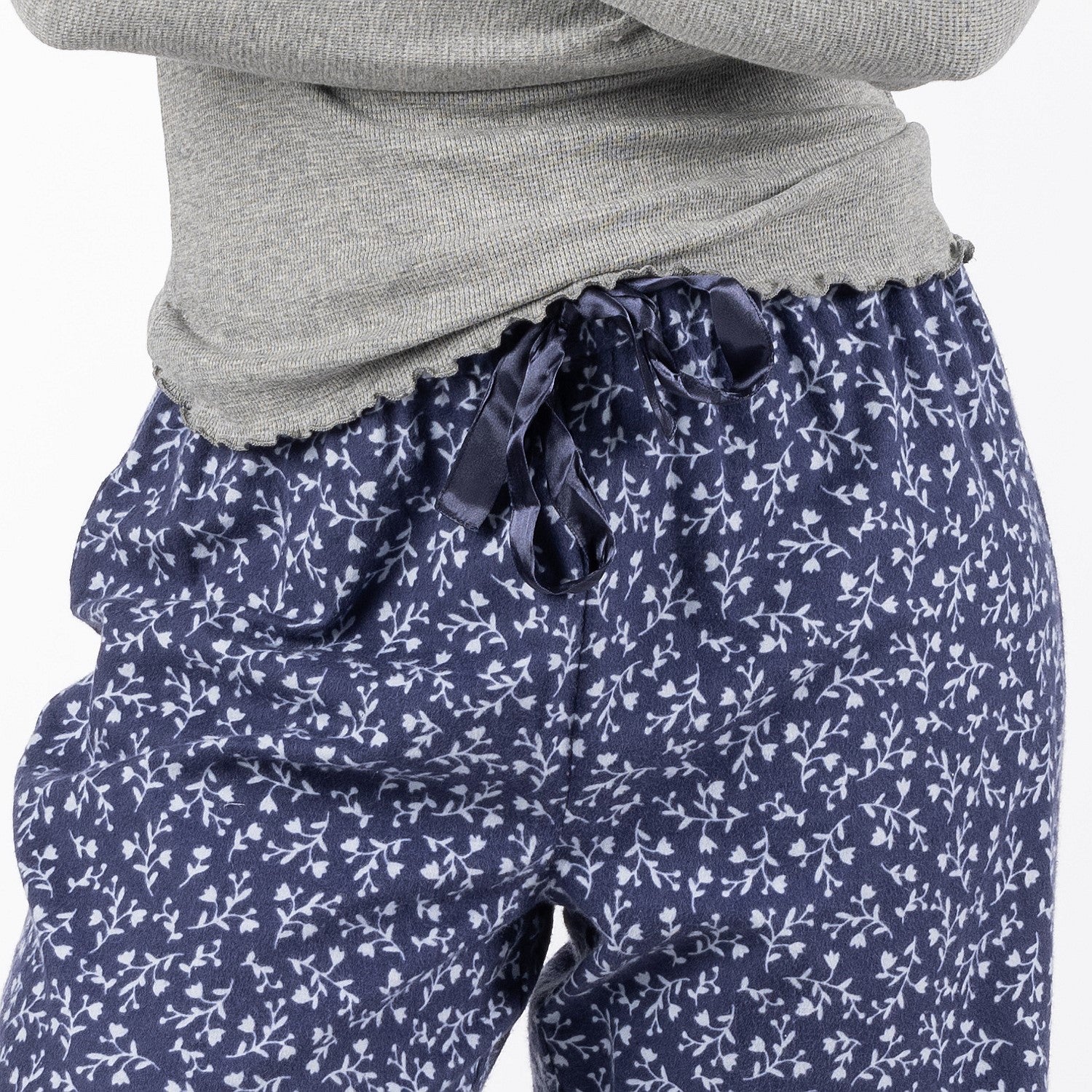 bb&b Sleep Floral Print Flannelette Uncuffed Pants