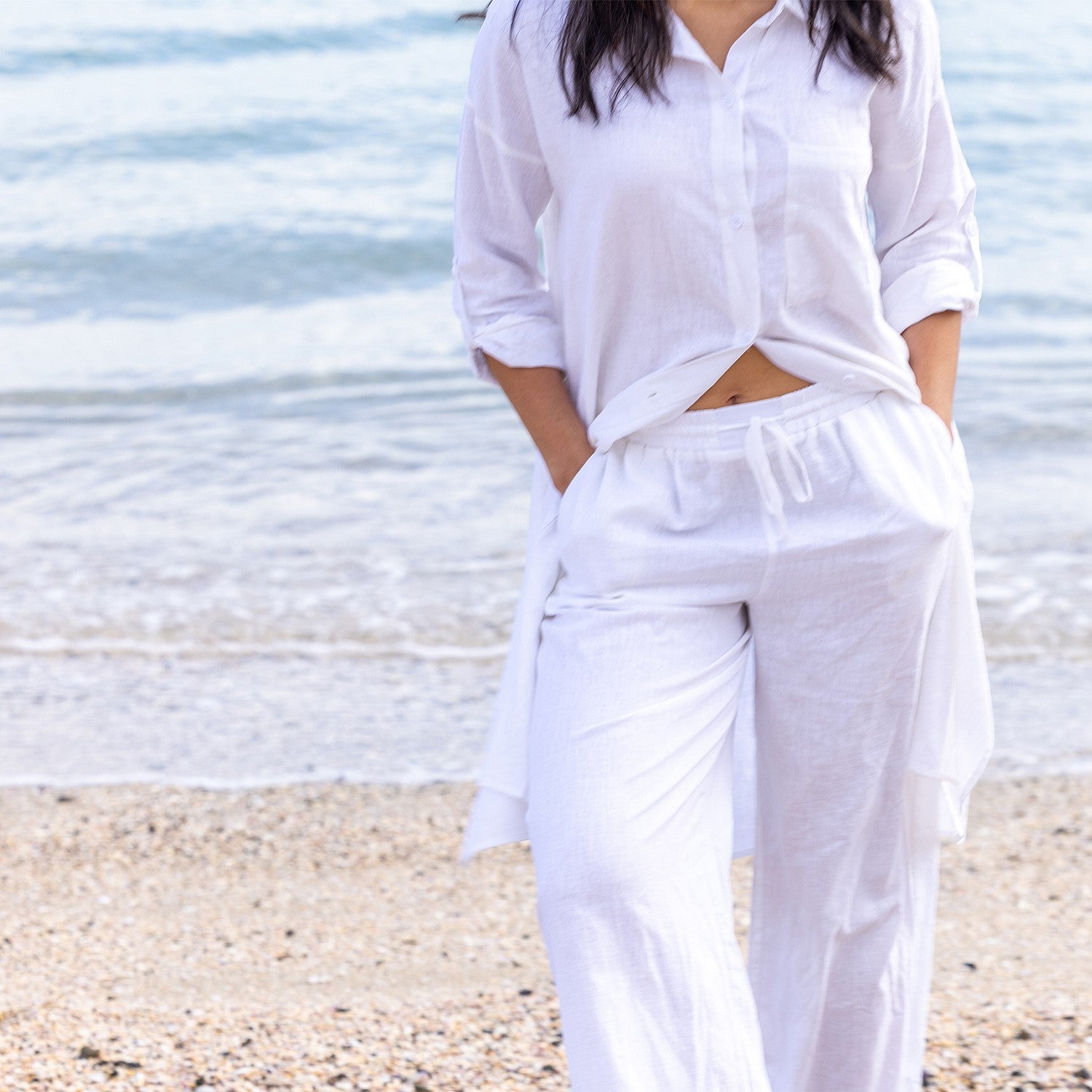 Ecoanthology Linen Blend Wide Leg Pants