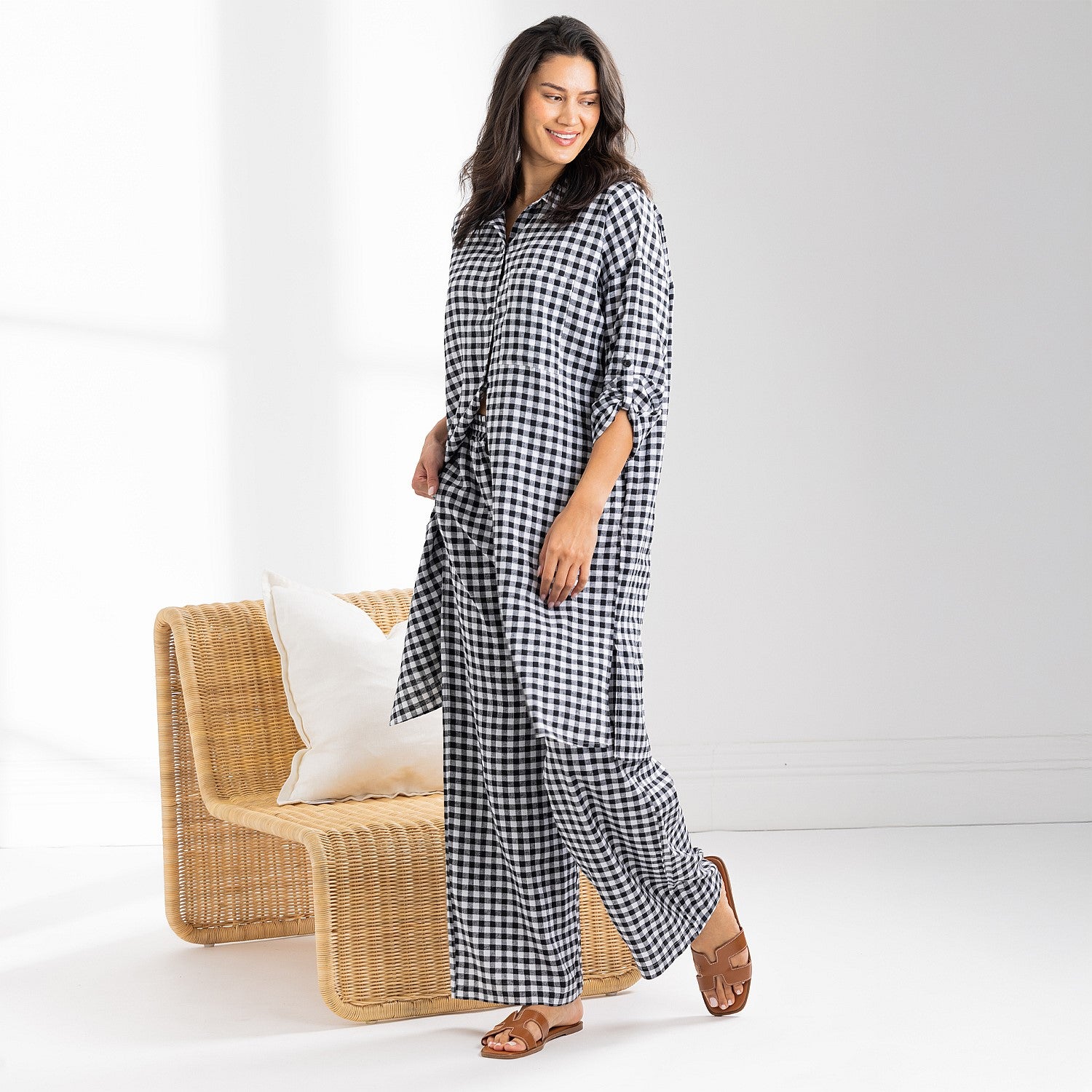 Ecoanthology Linen Blend Longline Shirt