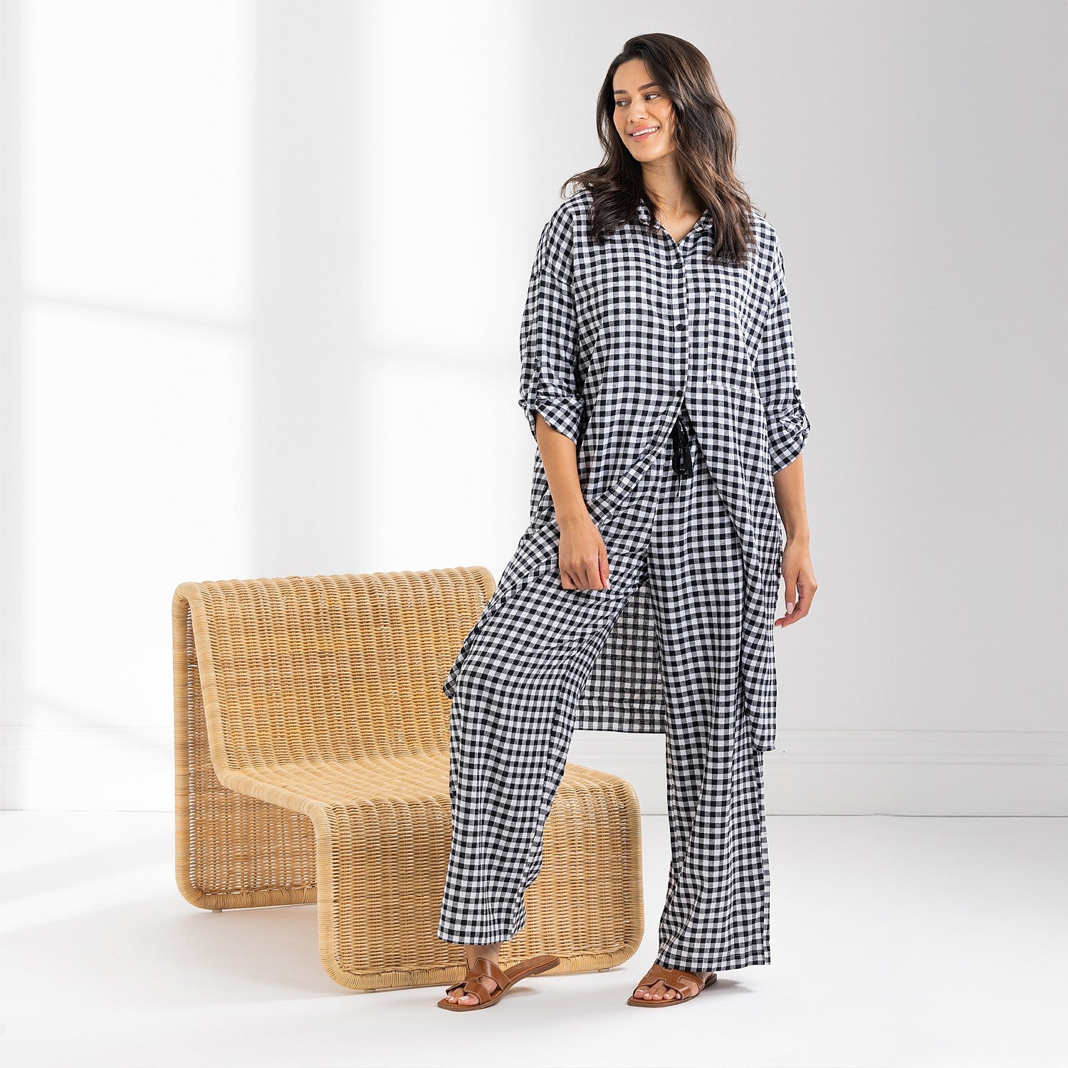 Ecoanthology Linen Blend Longline Shirt