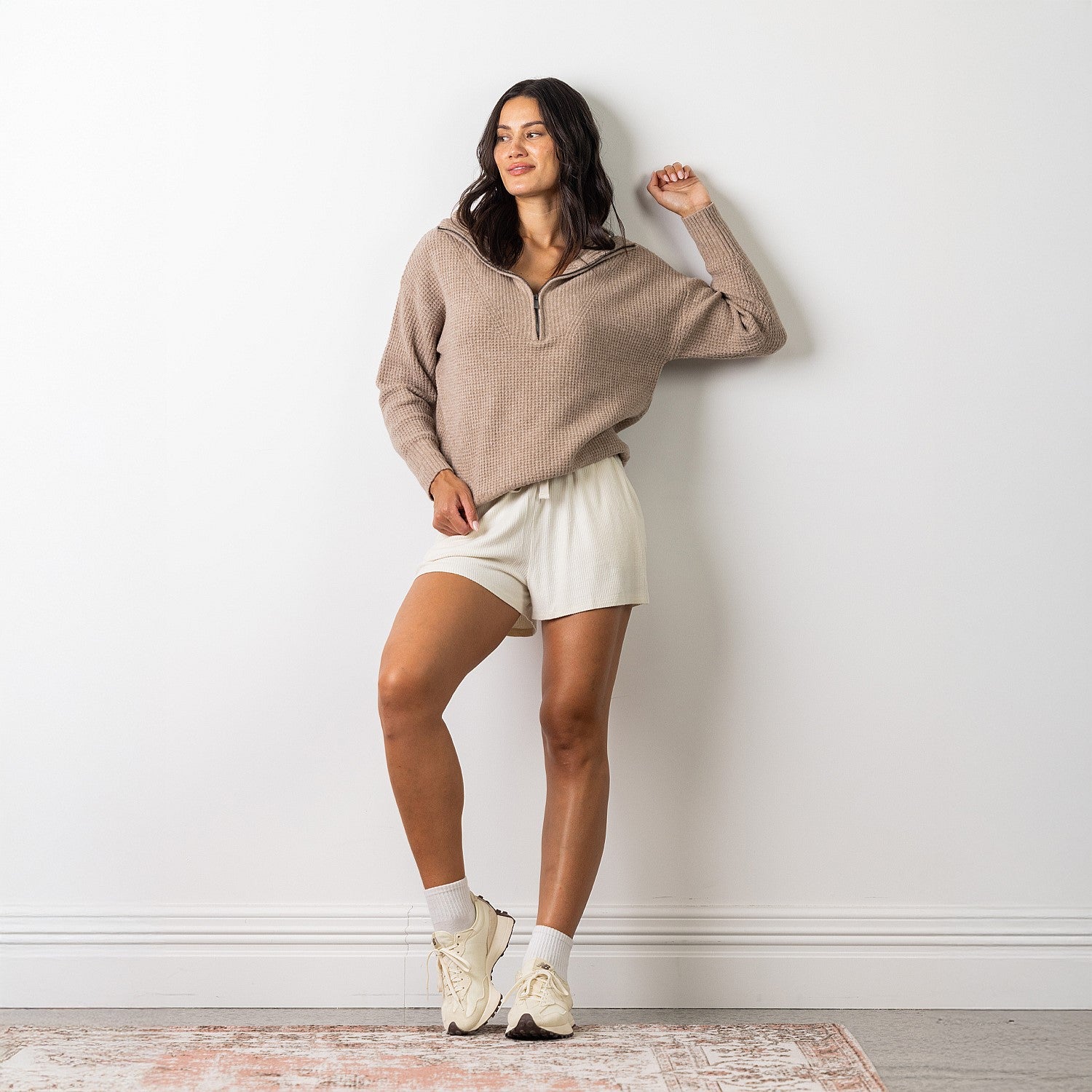 Simple & Sunday Zip Rib Knit