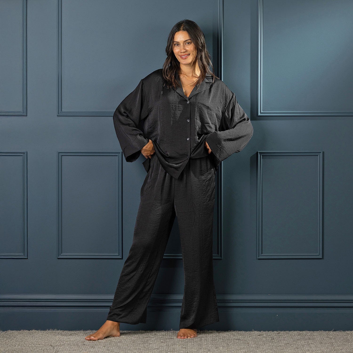 bb&b Sleep Hammered Satin Pj Set