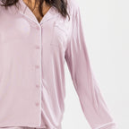 bb&b Sleep Viscose PJ Shirt And Short Set With Trim