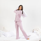 bb&b Sleep Viscose PJ Shirt And Long Pant Set With Trim