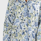 Gracious Living Blue Floral Flannelette Night Shirt
