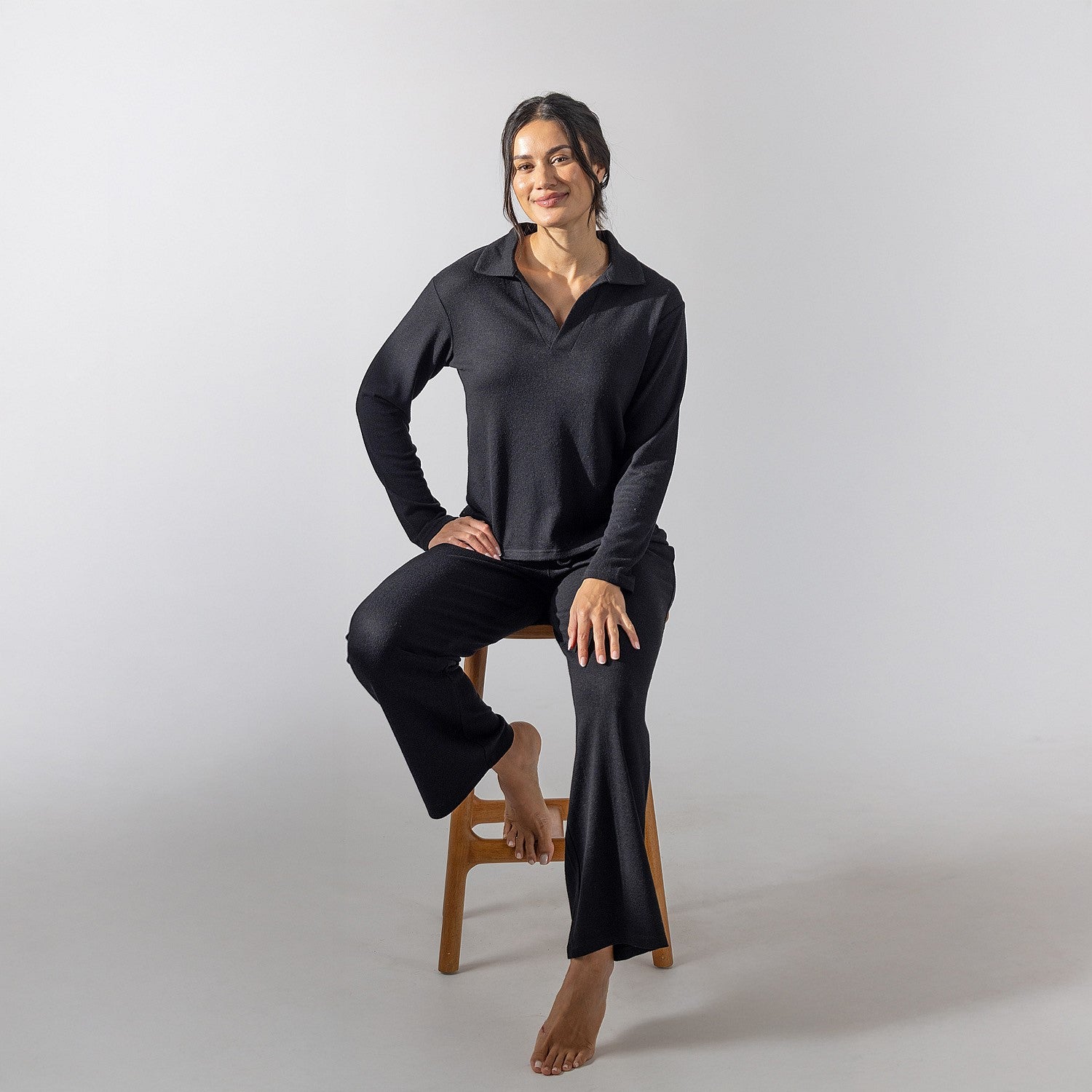 Simple & Sunday Supersoft Collared Top