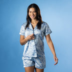 bb&b Sleep Blue Bows Printed Satin PJ Set