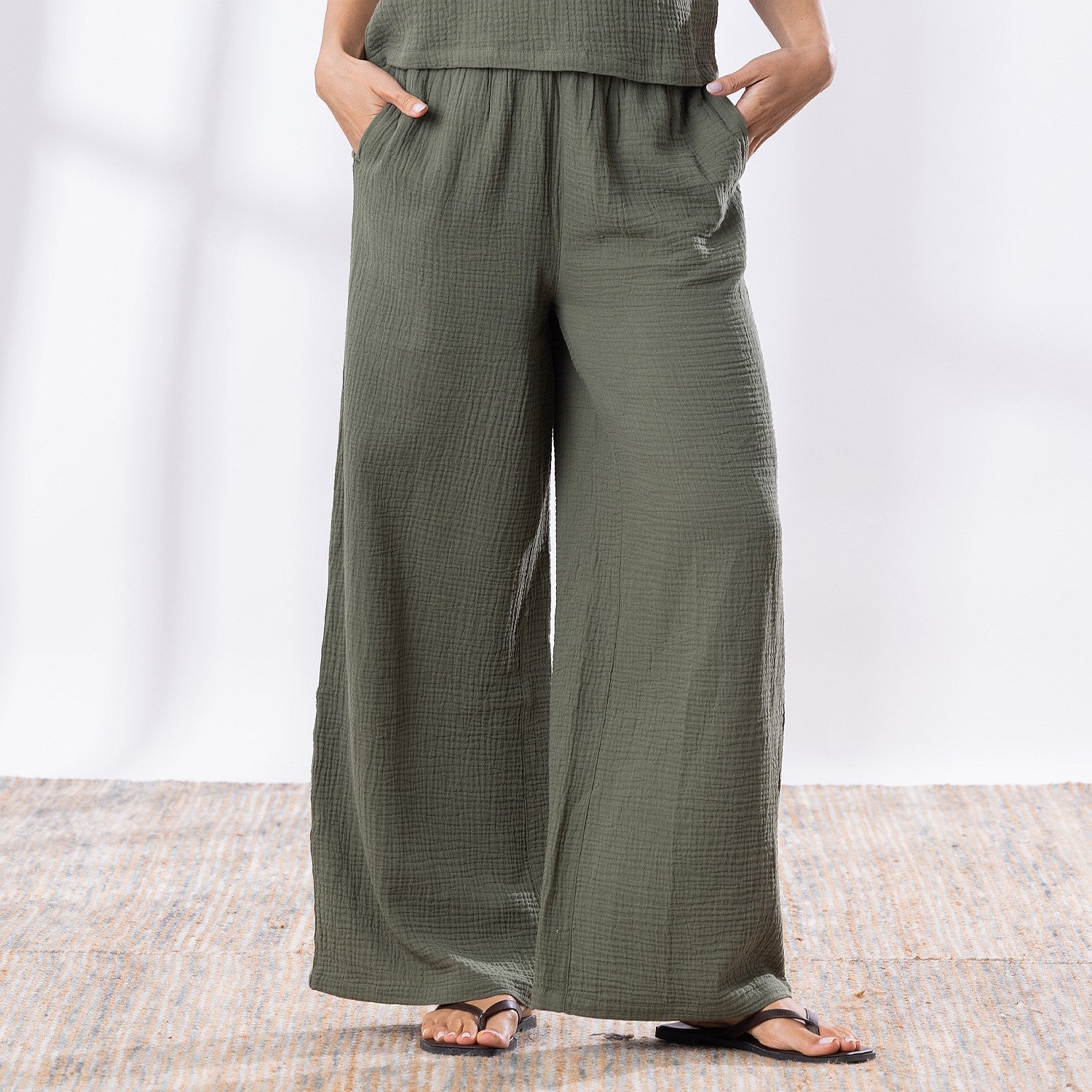 Cove Cotton Wide Leg Pants