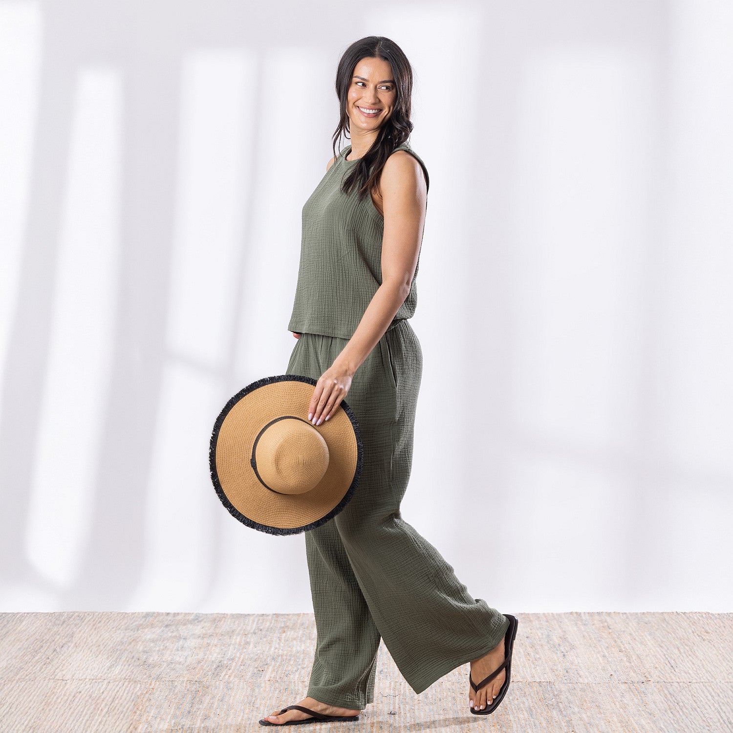 Cove Cotton Wide Leg Pants