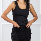 Simple & Sunday Lounge Scoop Rib Tank Top