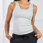 Simple & Sunday Lounge Scoop Rib Tank Top