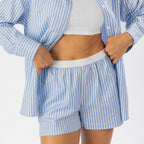 Marlo Cotton Stripe Short Pj Set