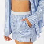 Marlo Cotton Stripe Short Pj Set
