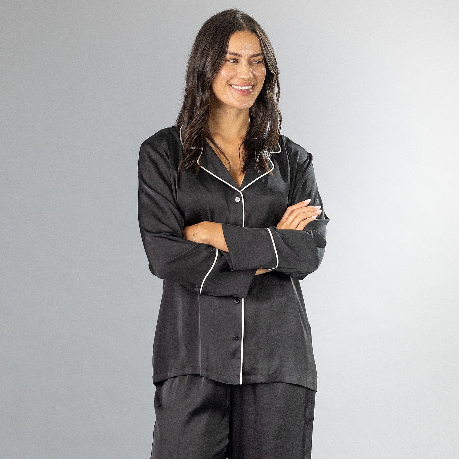 Eden Piped Satin Pyjama Set