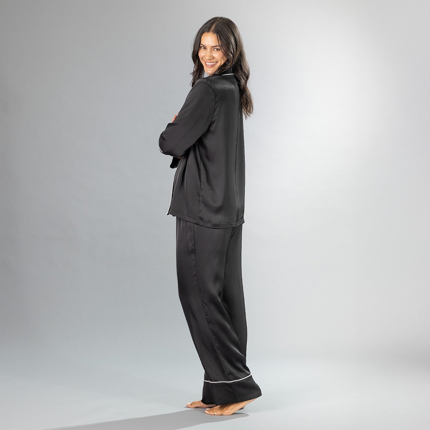 Eden Piped Satin Pyjama Set