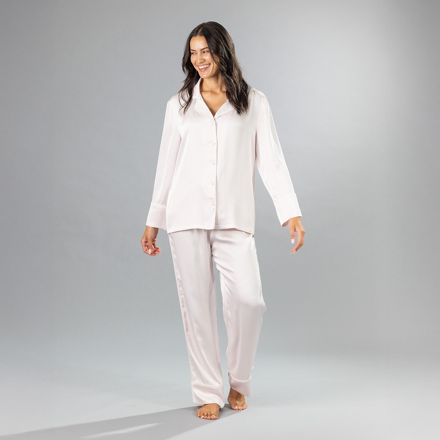 Eden Piped Satin Pyjama Set