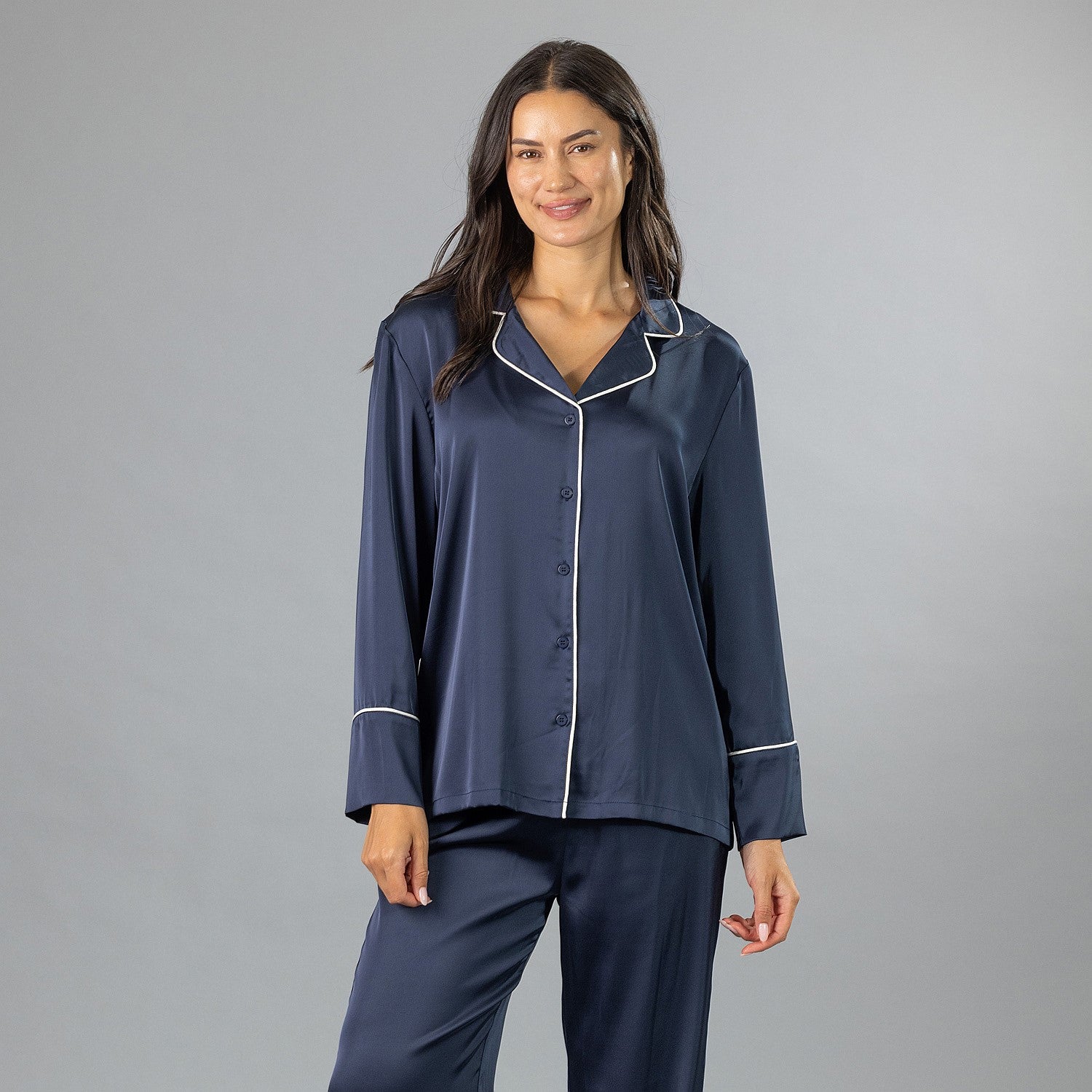 Eden Piped Satin Pyjama Set