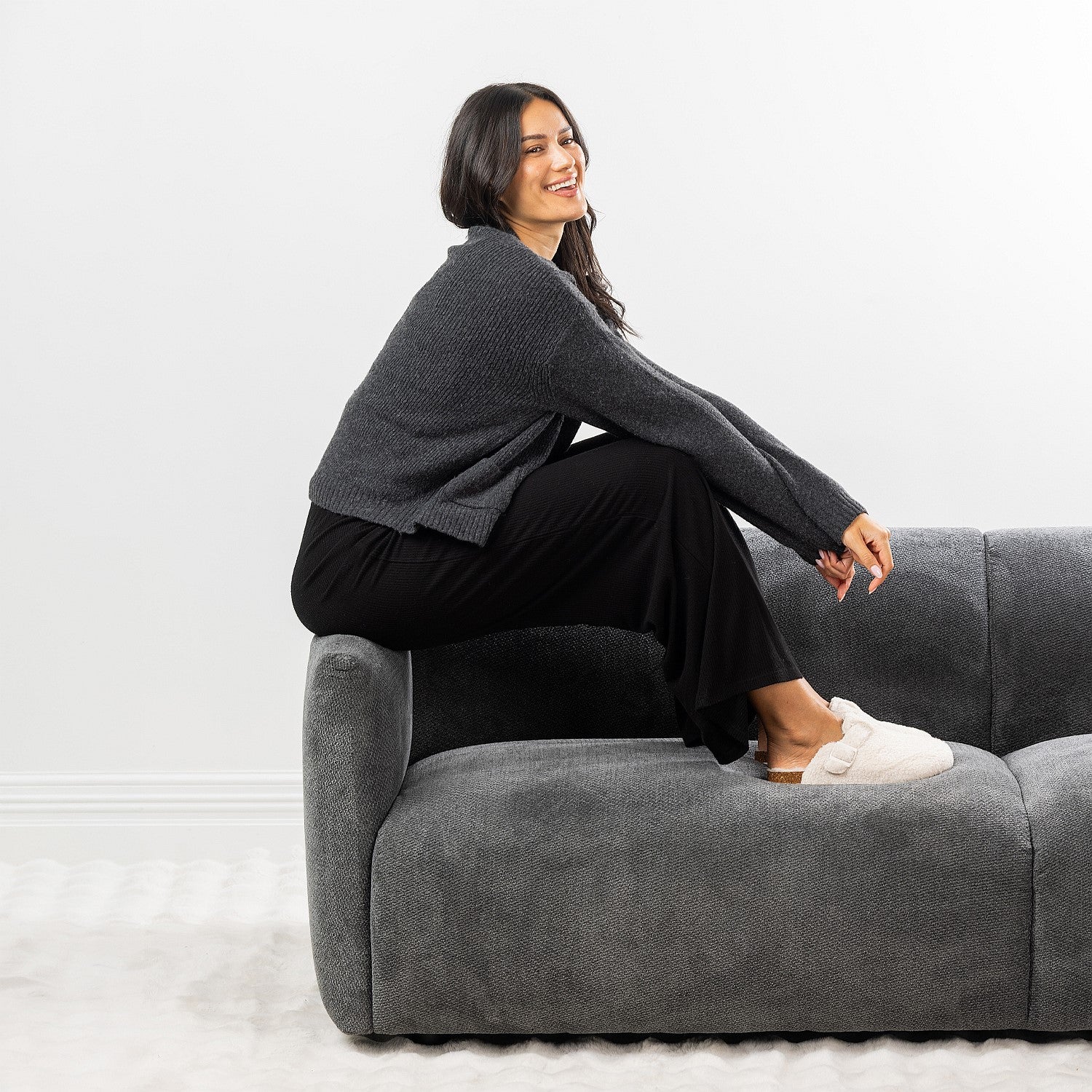 Simple & Sunday Lounge Rib Wide Leg Pants