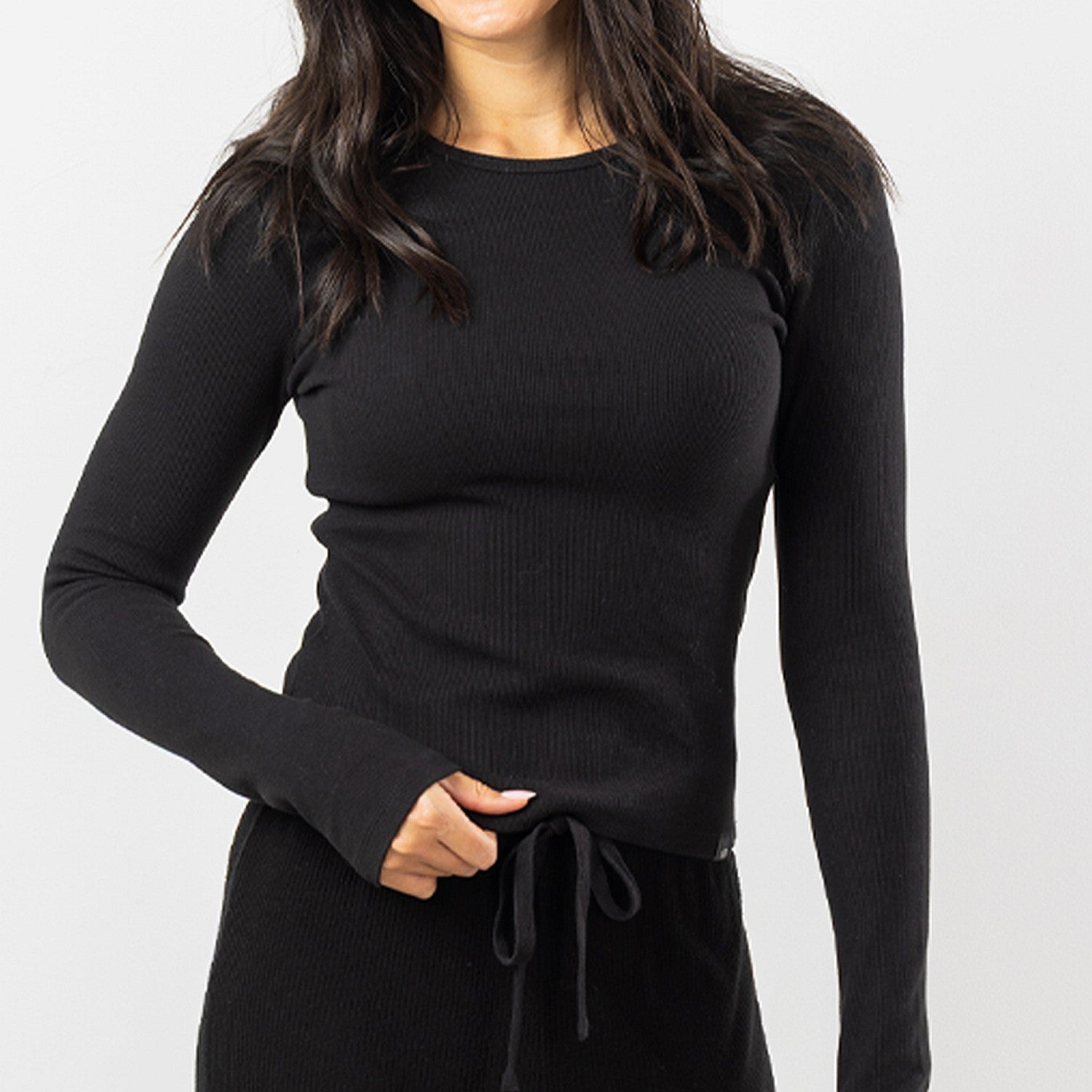 Simple & Sunday Lounge Rib Long Sleeve Top