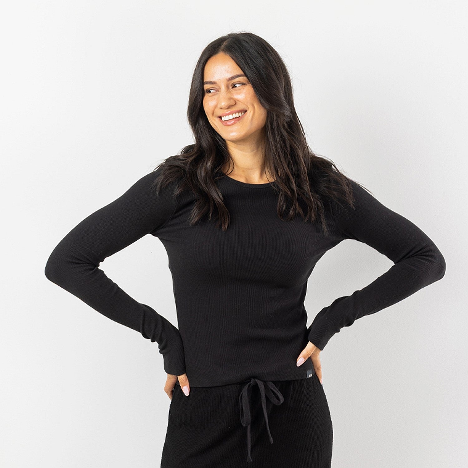 Simple & Sunday Lounge Rib Long Sleeve Top