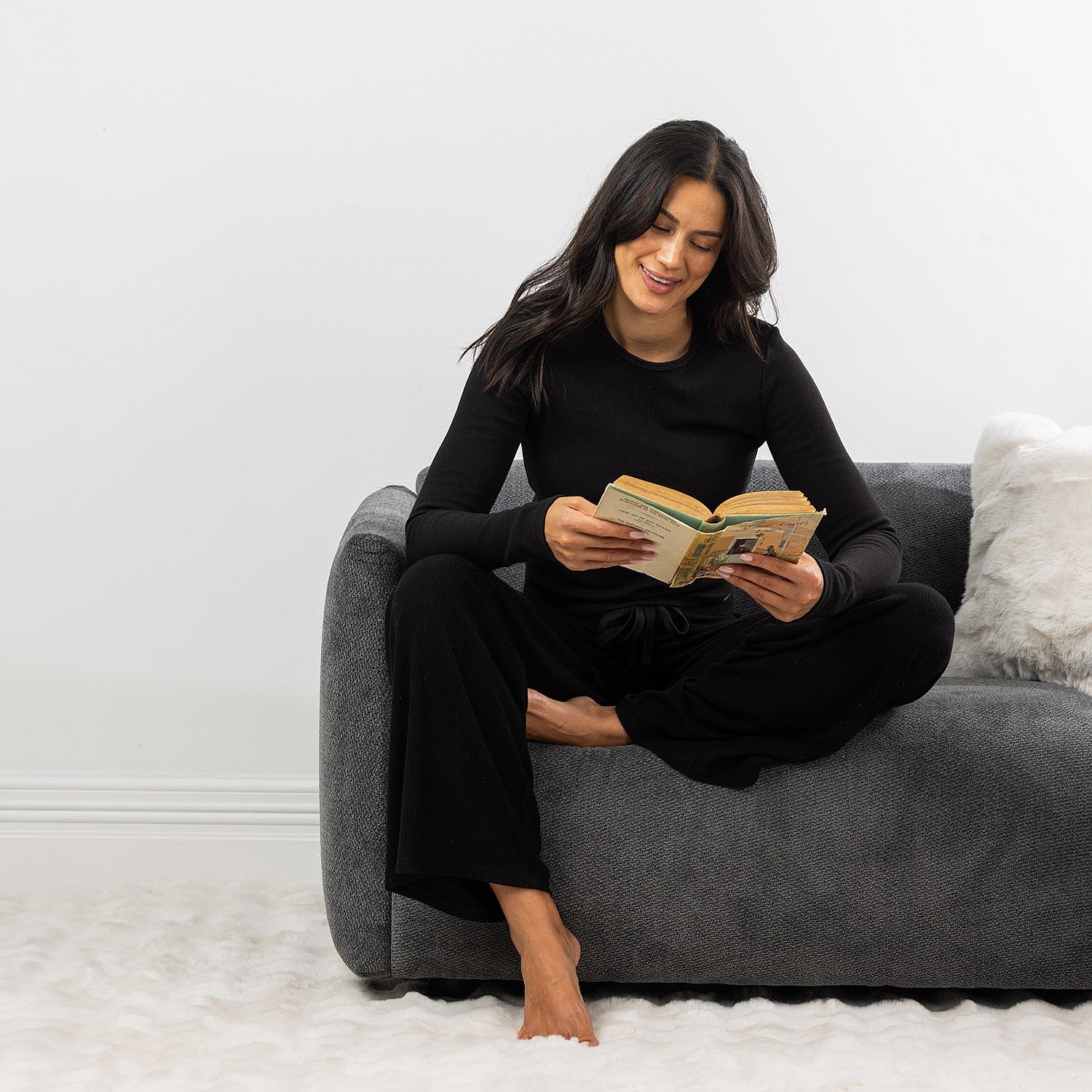Simple & Sunday Lounge Rib Long Sleeve Top