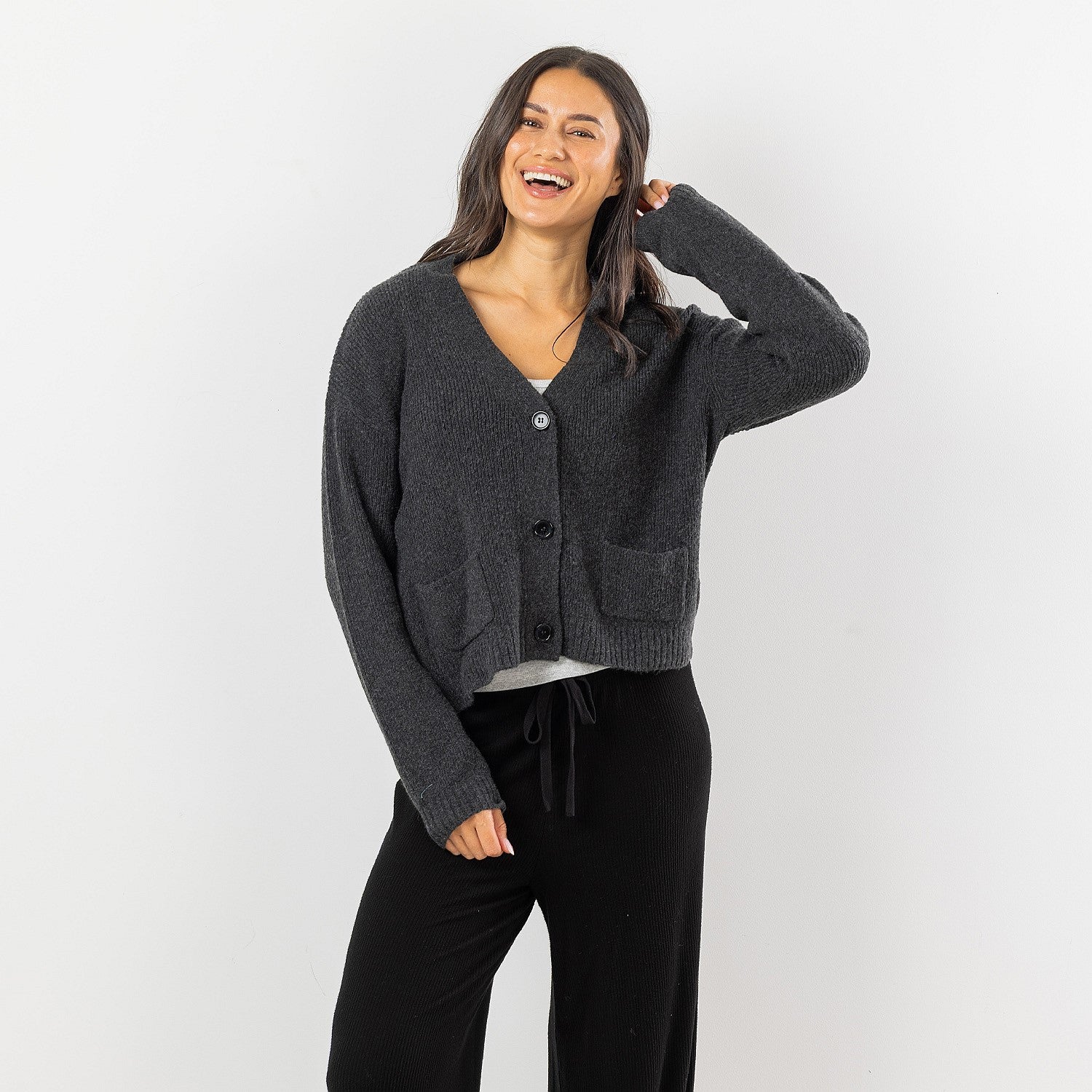 Simple & Sunday Lounge Button Pocket Cardi